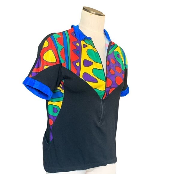 Canari Women's Cycling Jersey M/L Short Sleeve Half Zip Back Zip Pockets 59A - Picture 3 of 8